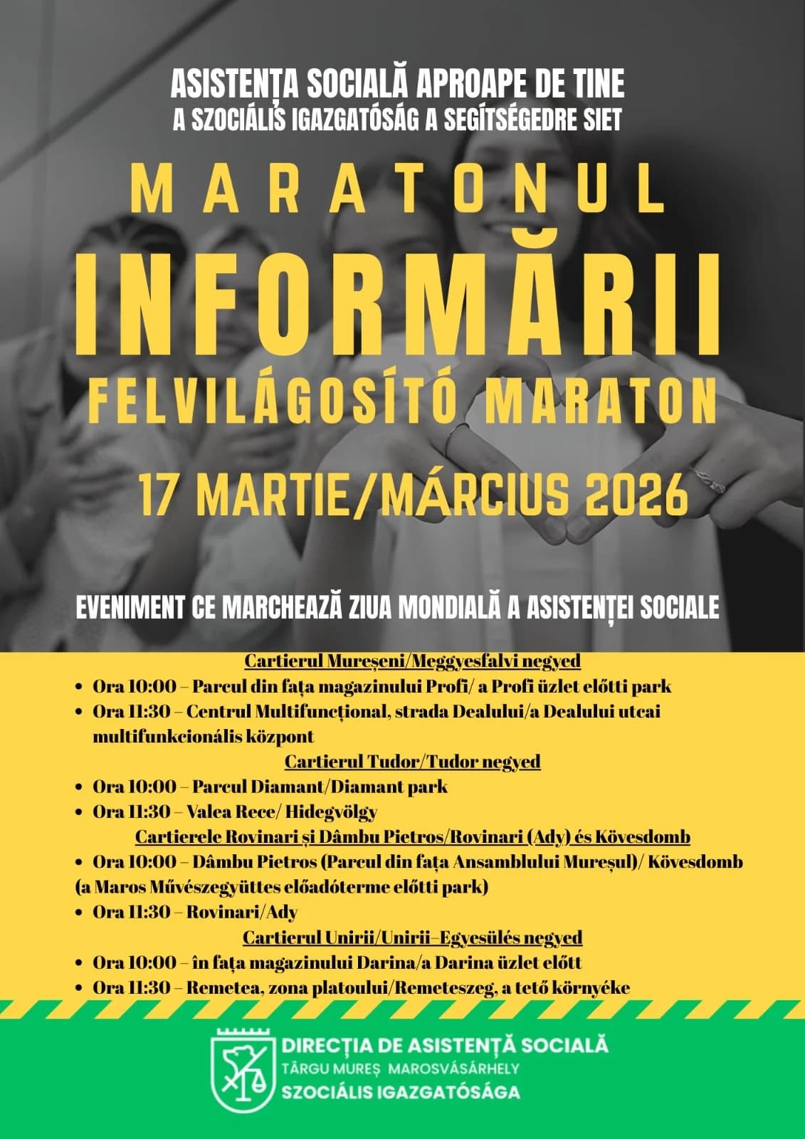 Maraton de informare pentru cetățeni De Ziua Mondială a Asistenței Sociale
