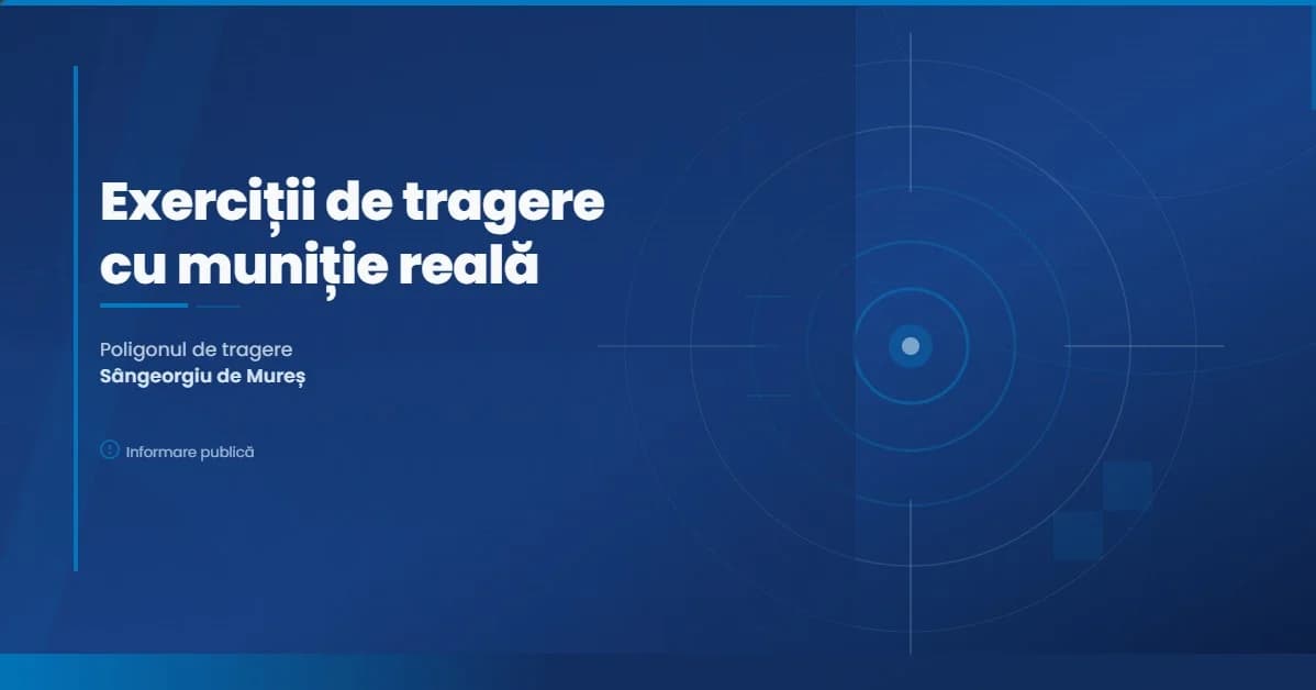 Exerciţii de tragere cu muniţie reală în Poligonul Sângeorgiu de Mureș